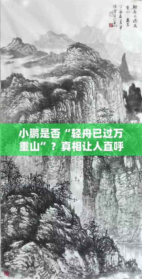 小鹏是否“轻舟已过万重山”？真相让人直呼“好家伙”！