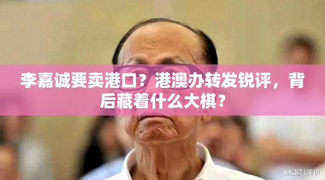 李嘉诚要卖港口 港澳办转发锐评